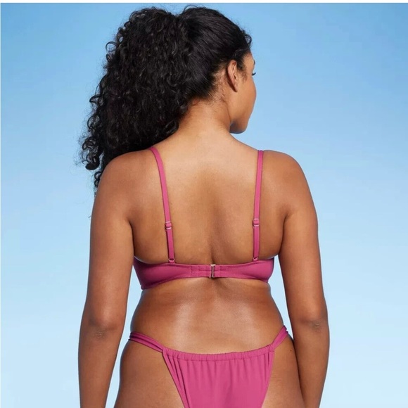 Women's Light Lift Bralette Bikini Top - Shade & Shore Pink 34B - Picture 8 of 17